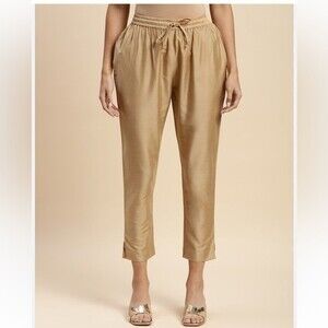 Elsa Esturgie Tonal Striped Drawstring Tapered Cuprio Blend Pants 6